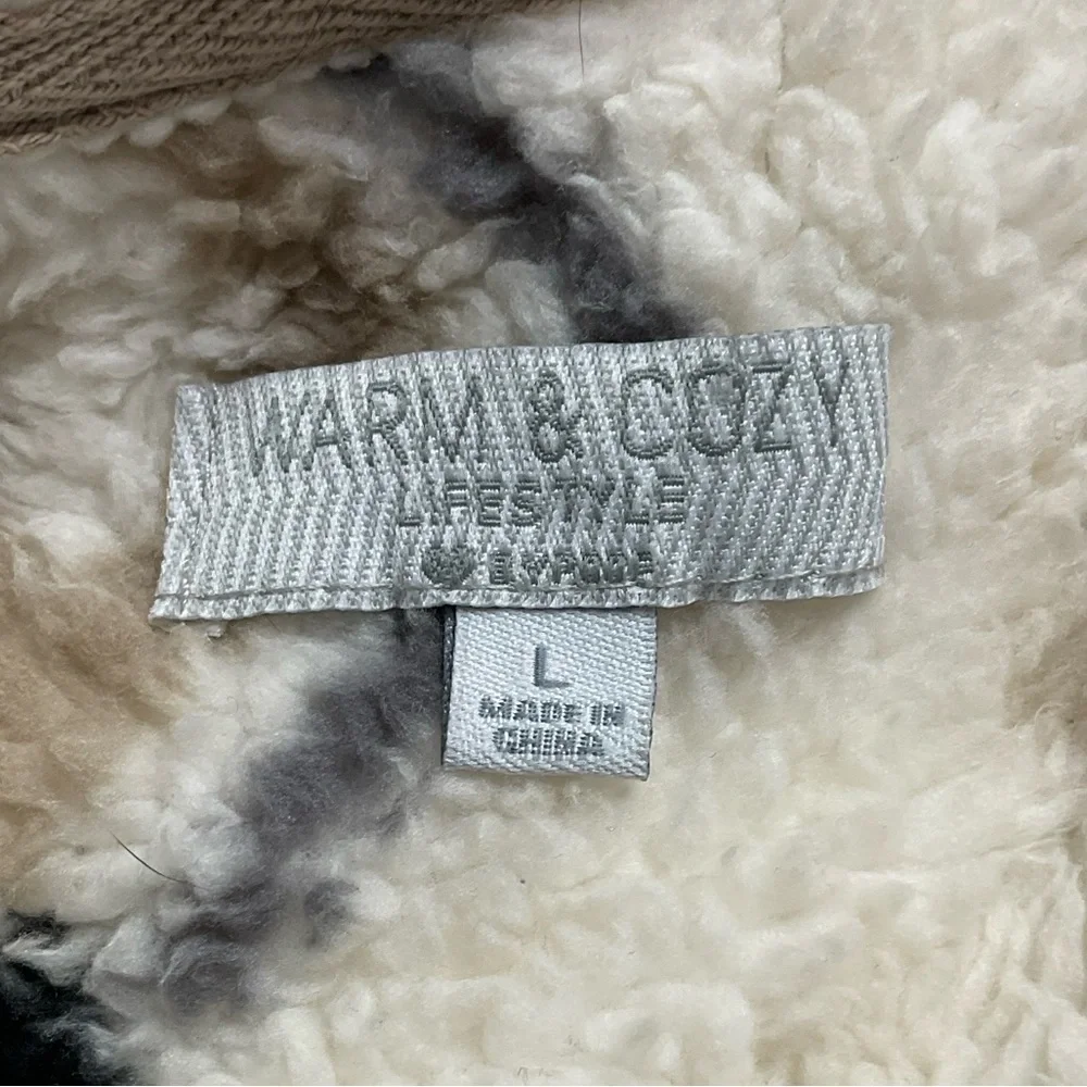 Warm & Cozy Lifestyle by Proof - Aztec Sherpa 1/4 Zip Pullover Jacket Size Large - Picture 3 of 5